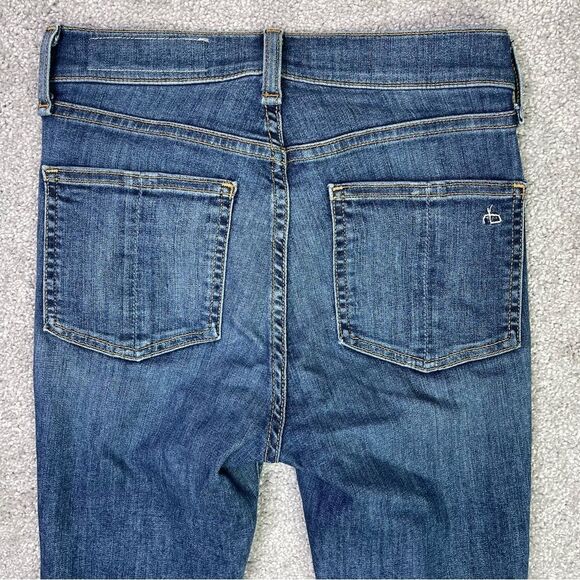 Rag & Bone Jeans Women’s 24 Blue Ankle Skinny High Rise Dark Denim Stretch - Picture 4 of 15